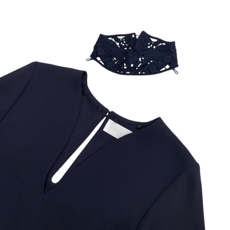 Mame Kurogouchi マメクロゴウチ Embroidery Silk Collar Tops シルク