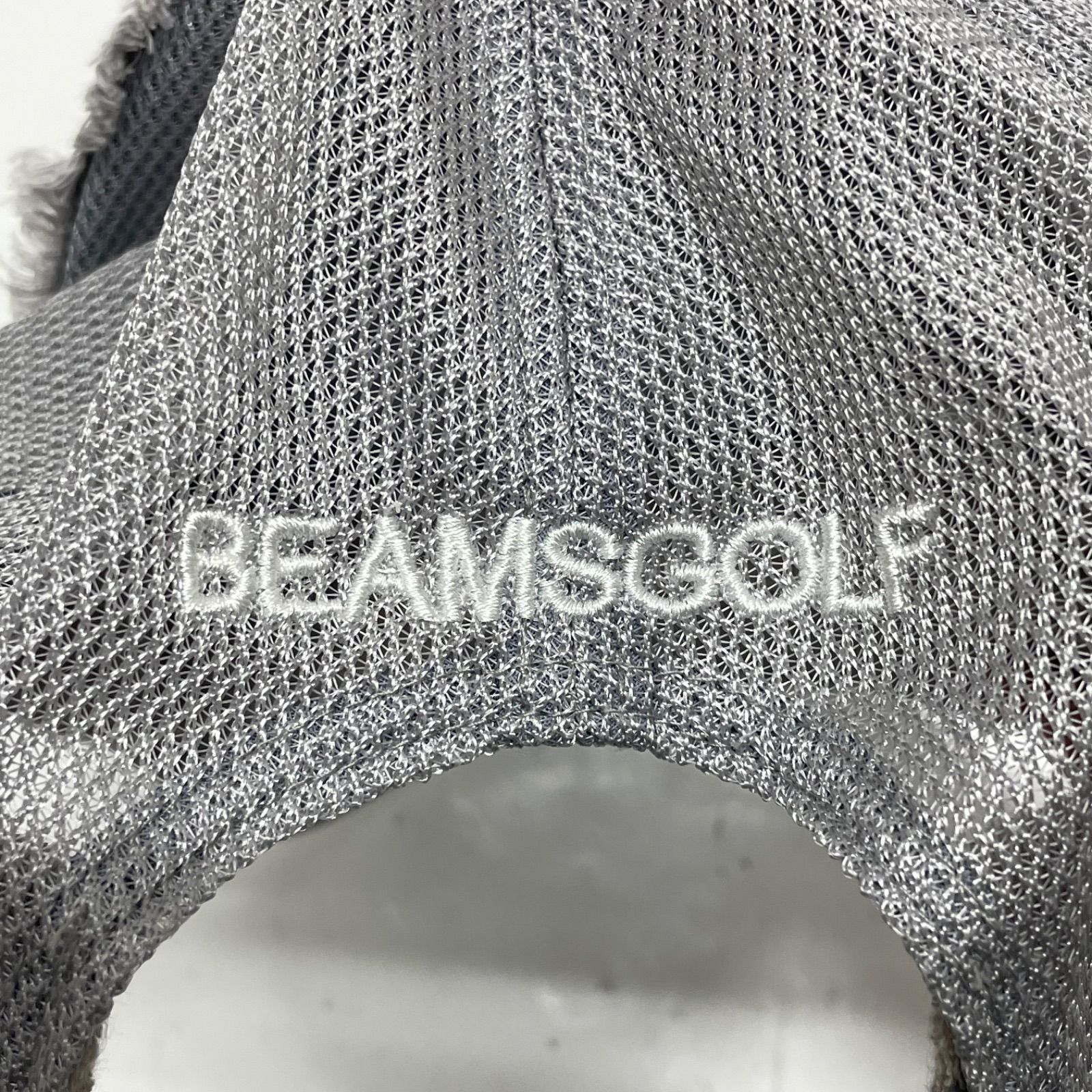 USED】beams ビームス 綿 メッシュ キャップ ロゴ刺繍 YOSHINORI