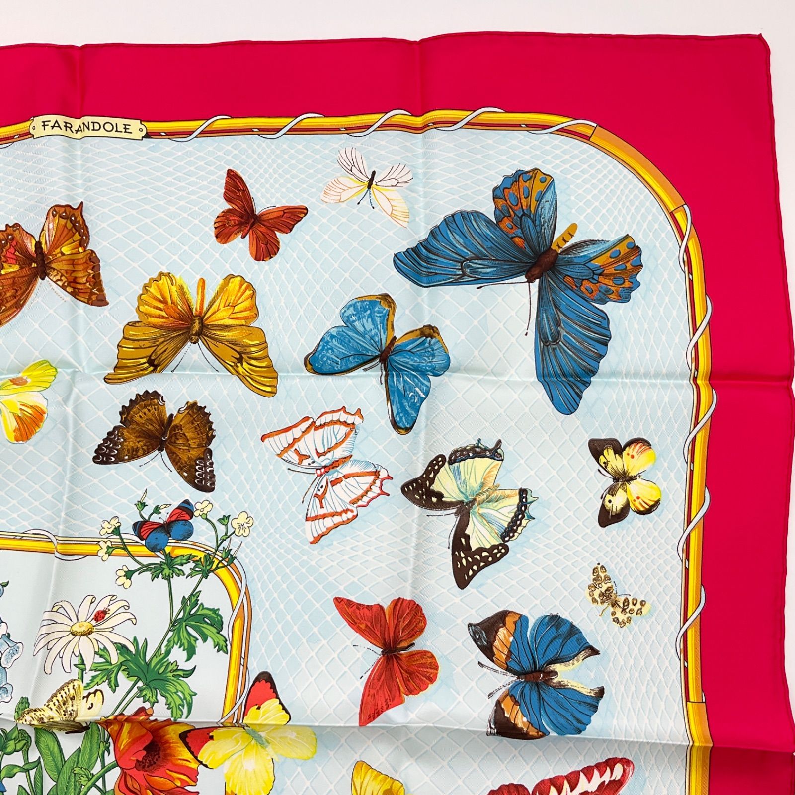 ○HERMES エルメス カレ90 スカーフ FARANDOLE ファランドール