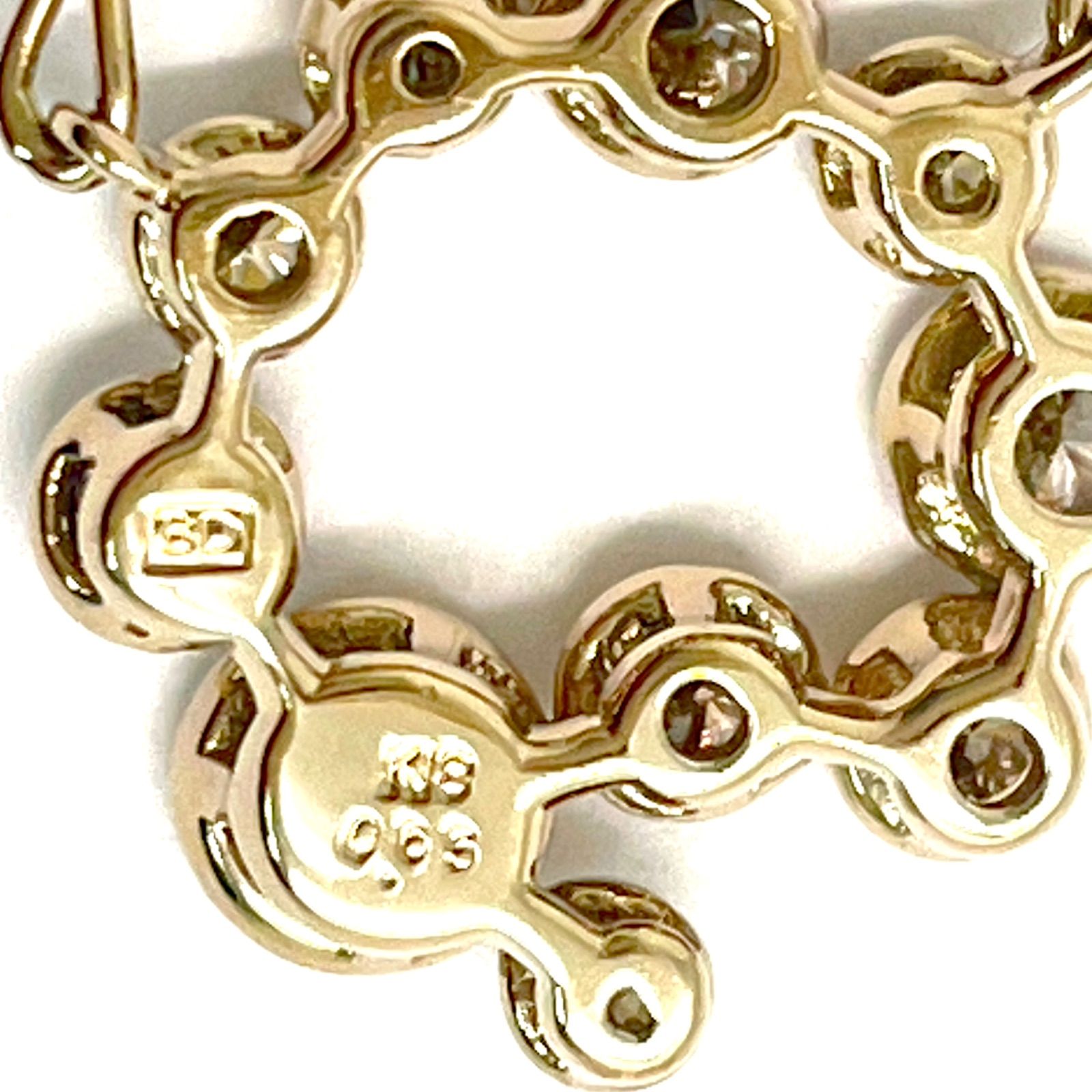 KASHIKEY / カシケイ ベゼル ダイヤネックレス K18BG 0.65ct ブラウン 