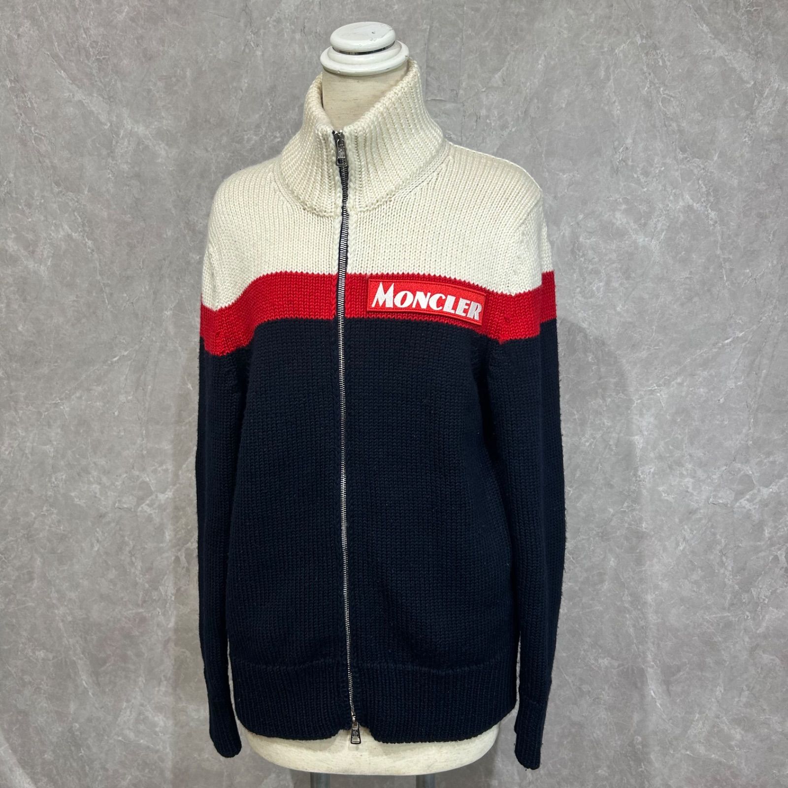 MONCLER モンクレール ジップアップ ニットジャケットM-の通販なら