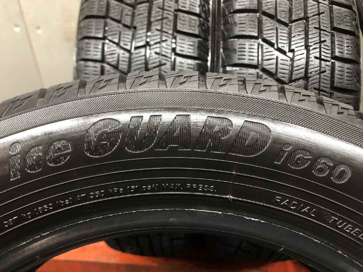 YOKOHAMA ice GUARD iG60 155/65R14 14インチ スタッドレス 4本 21年製 デイズ アルト ルクラ プレオ N-BOX ラパン ミライース等　(STK099) iceGUARD 155/65R14 75Qヨコハマ アイスガード IG60 スタッドレス