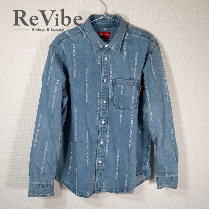 Supreme シュプリーム 20AW Logo Stripe Jacquard Denim Shirt デニム
