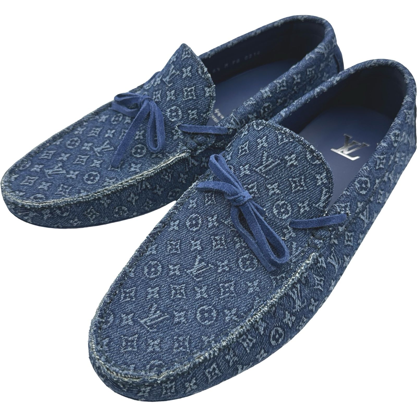 ルイ・ヴィトン LOUIS VUITTON モノグラムデニムドライビングシューズ ブルー デニム メンズ その他靴