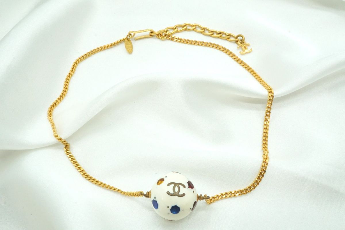 カメリア CHANEL シャネル ネックレス チョーカー カラーストーン ココ 