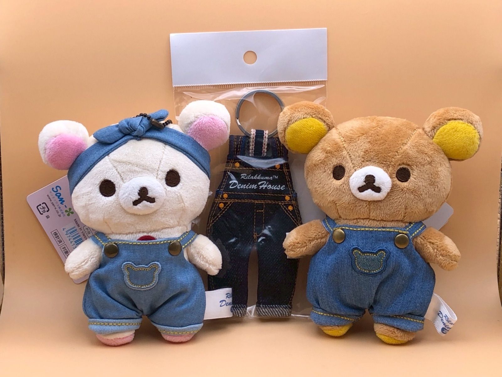 リラックマ ぬいぐるみ デニムオーバーオール リラックマぬいぐるみ リラックマ デニム リラックマ とコリラックマの