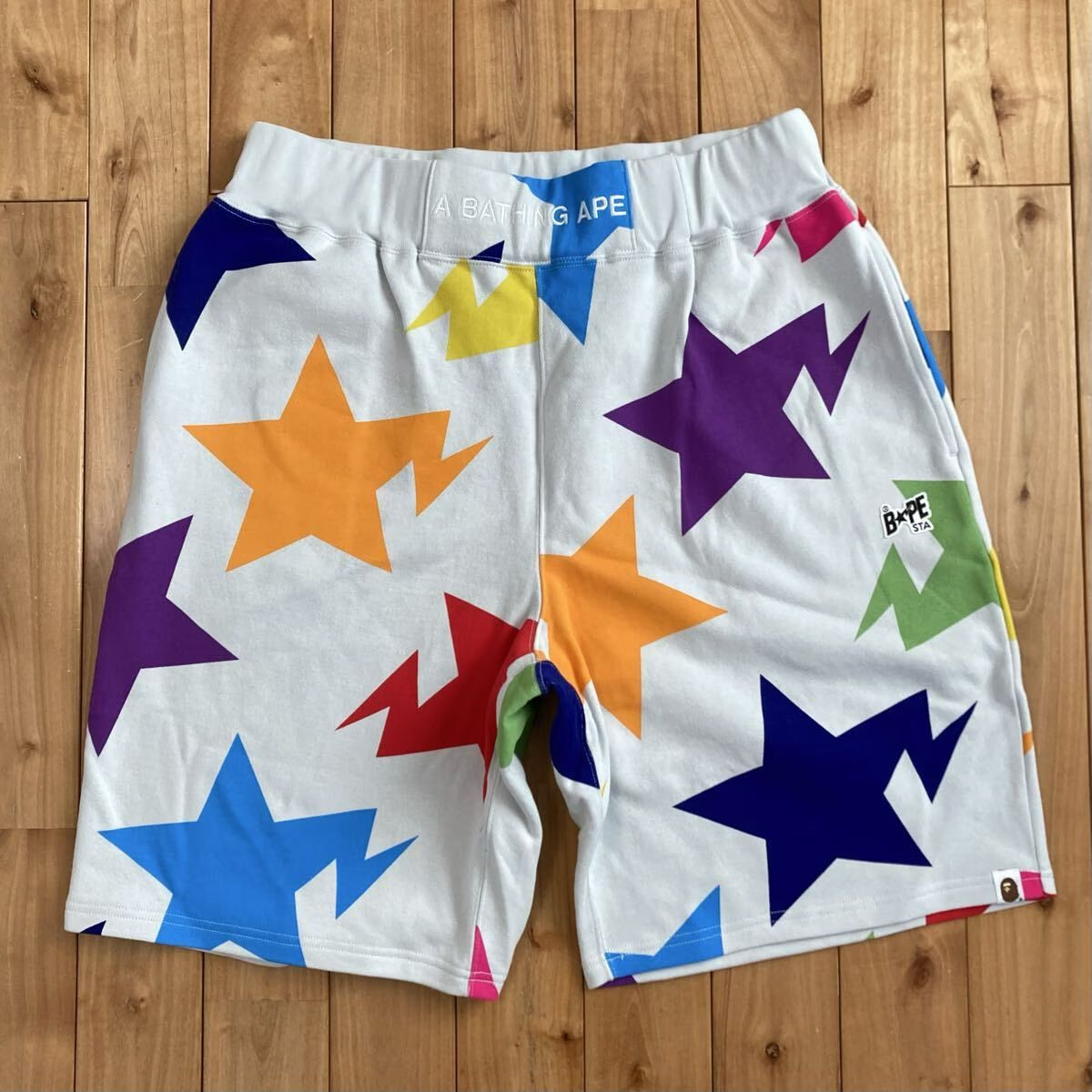 BAPE sta スウェット ショートパンツ a bathing ape スター ☆新品☆ XL BAPE STA スウェット ハーフパンツ a bathing ape star