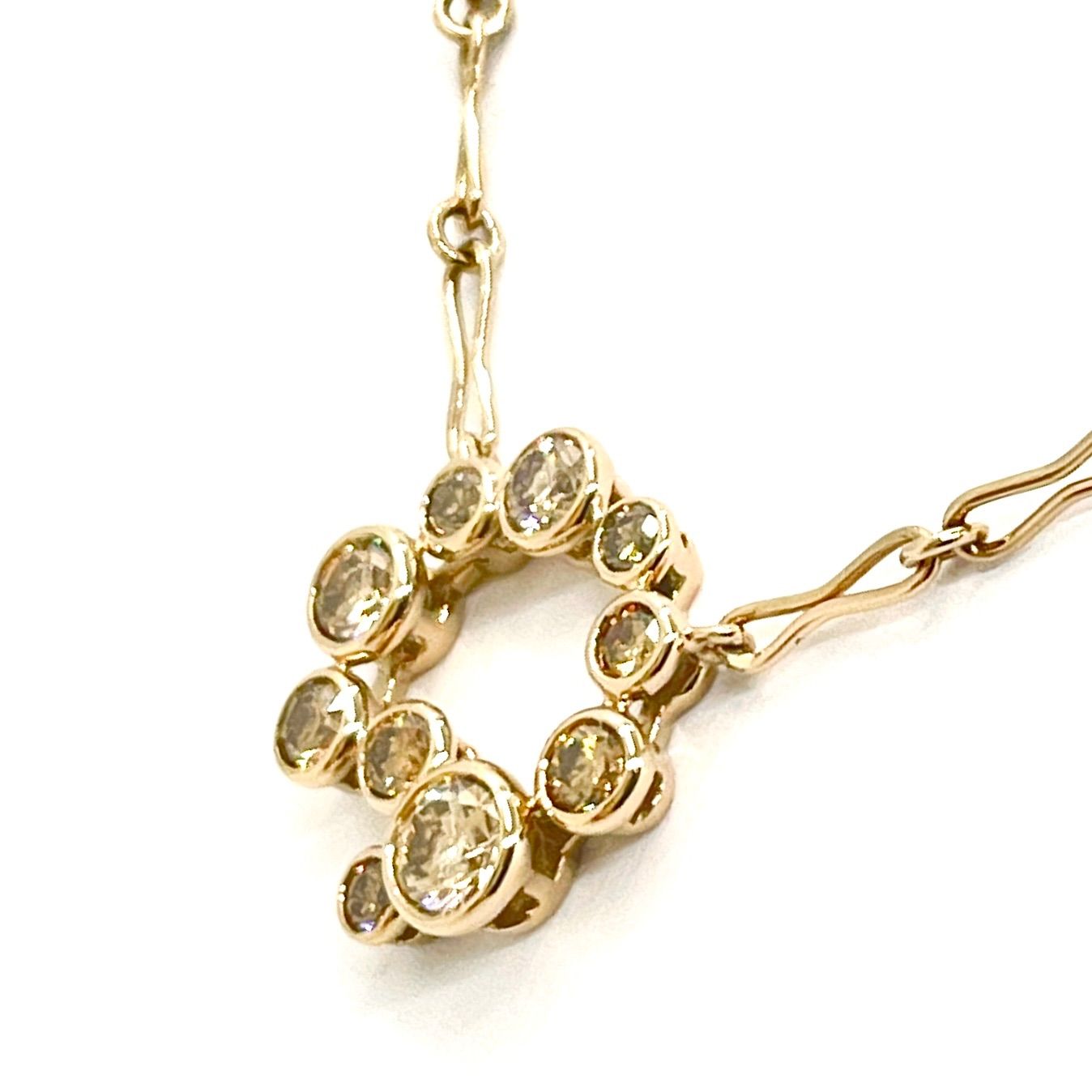 KASHIKEY / カシケイ ベゼル ダイヤネックレス K18BG 0.65ct ブラウン 