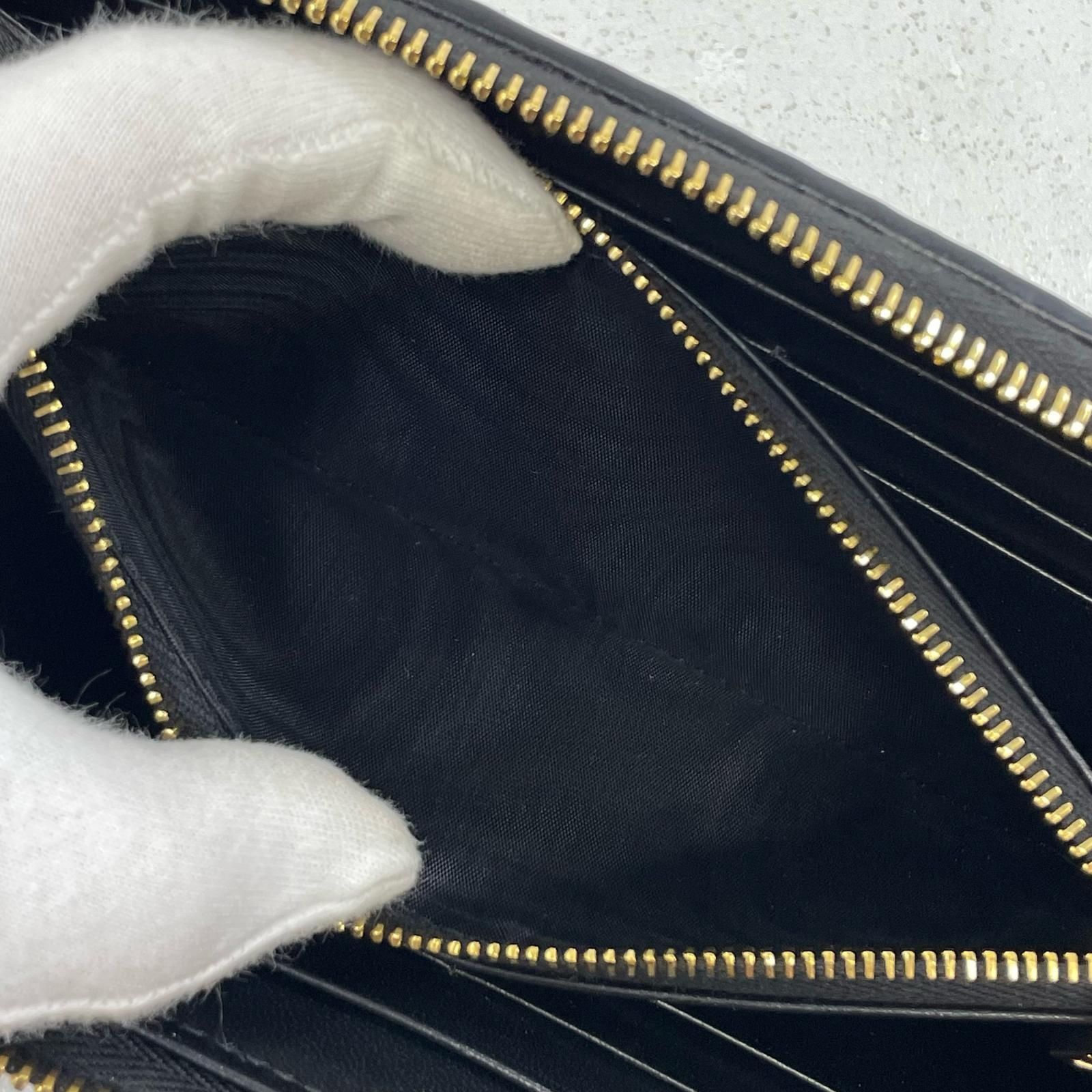 中古】Miu Miu | ミュウ ミュウ マテラッセ ラウンドファスナー長財布