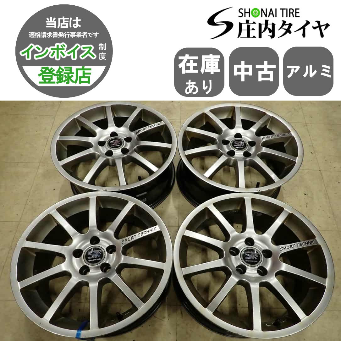 4本SET 会社宛 送料無料 16×7J スポーツテクニック アルミ アルミ 5穴 