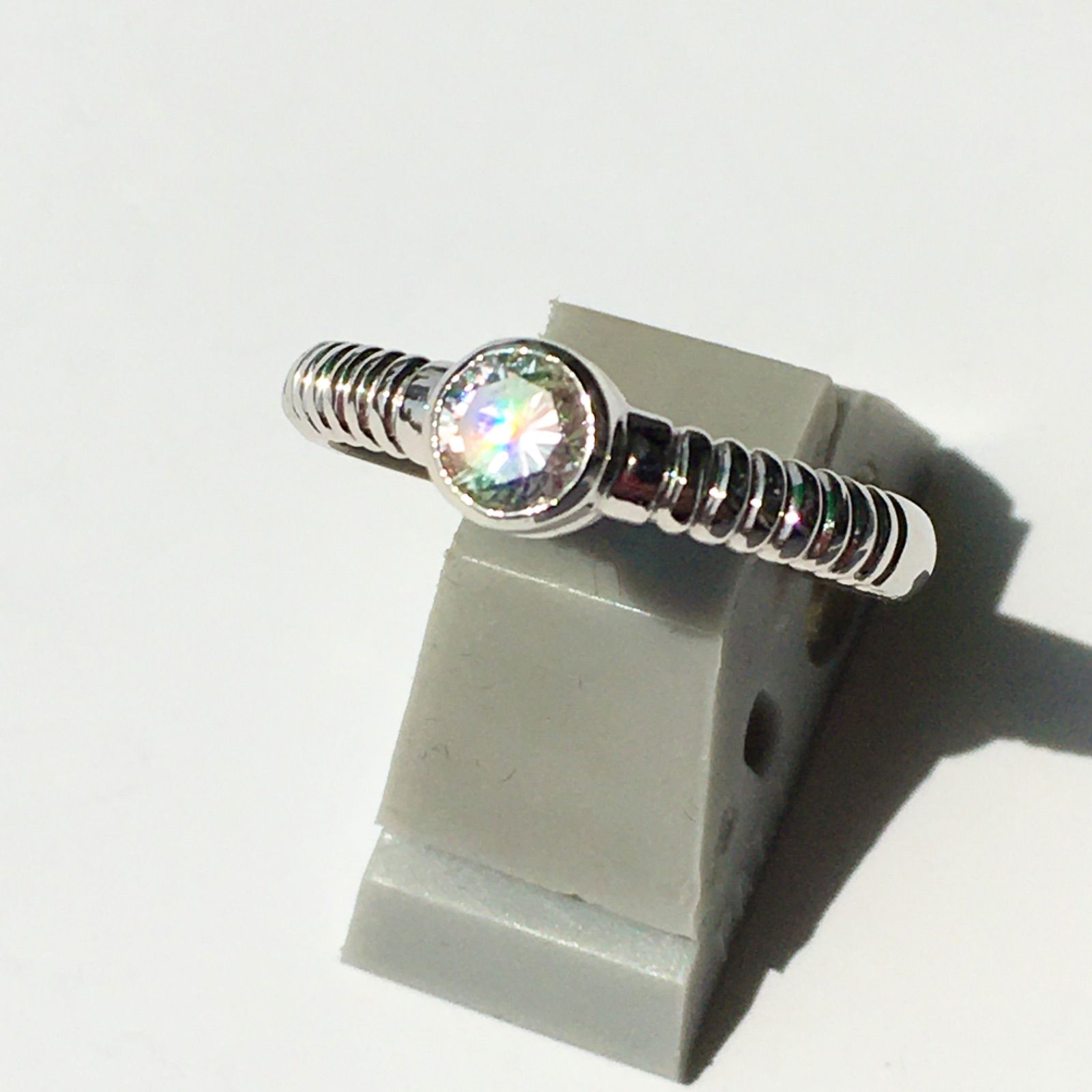 天然ダイヤモンド 0.4ct プラチナ 11号 リング 新品 宝石店ストック 