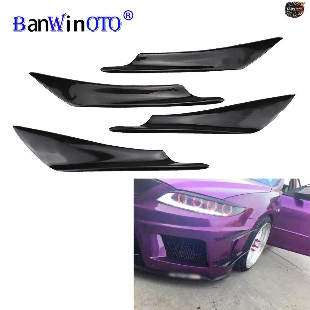 汎用フロントサイドウィングスポイラーフィンバンパープロテクターエア 