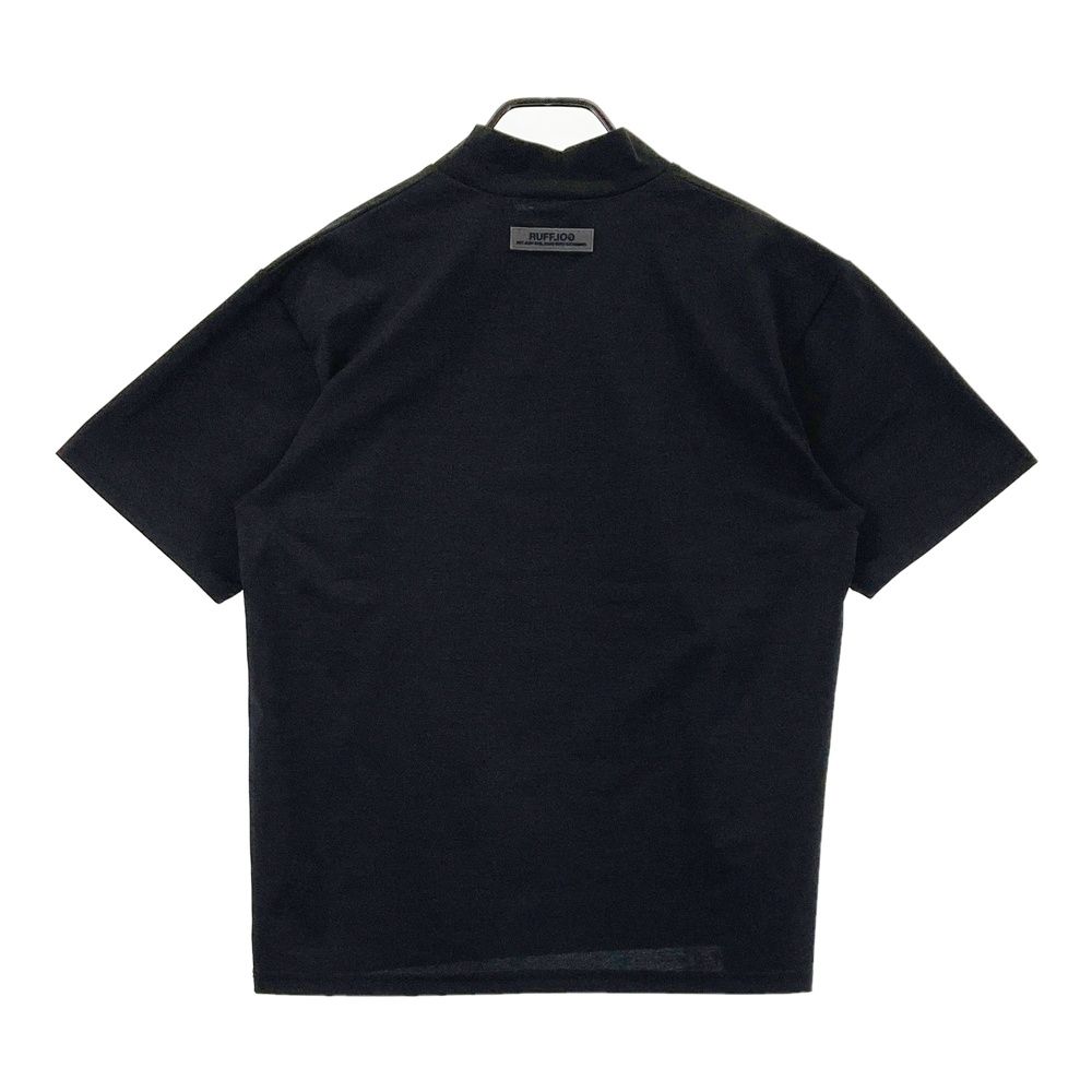 サイズ：L RUFFLOG ラフロッグ 半袖モックネックTシャツ ブラック系