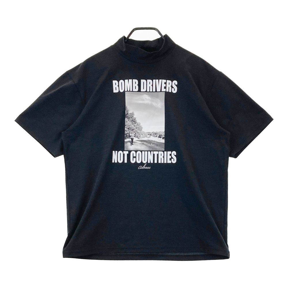 サイズ：L RUFFLOG ラフロッグ 半袖モックネックTシャツ ブラック系