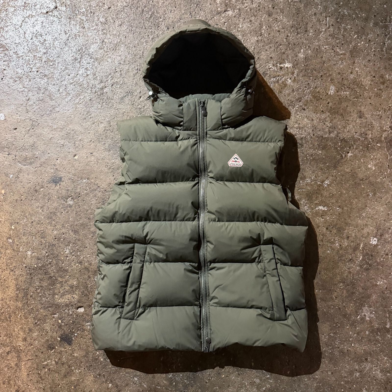 PYRENEX SPOUTNIC MINI RIPSTOP VEST DEEP KHAKI XL ピレネックス 