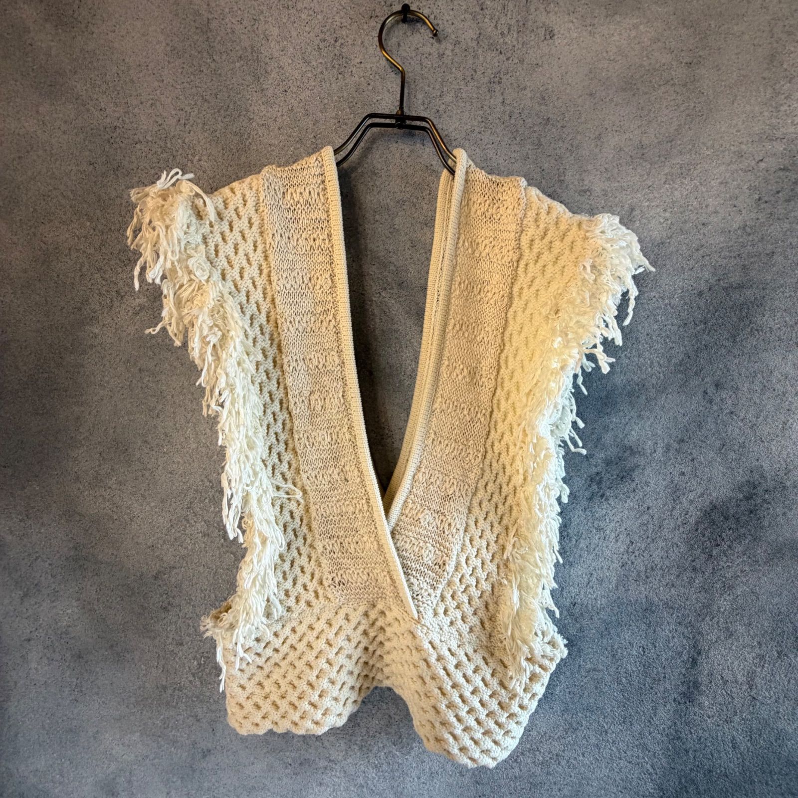 LEINWANDE （ラインヴァンド） Patchwork Fringe Top （パッチワーク 