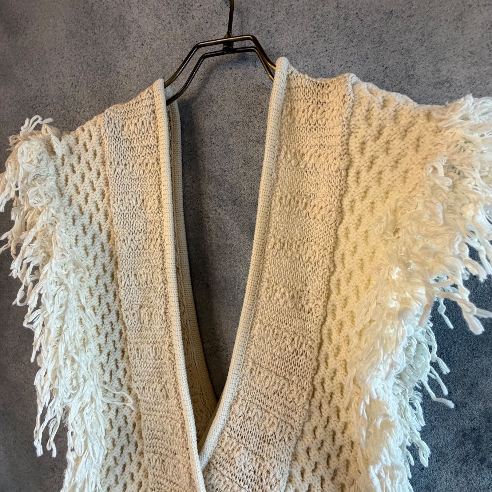 LEINWANDE （ラインヴァンド） Patchwork Fringe Top （パッチワーク