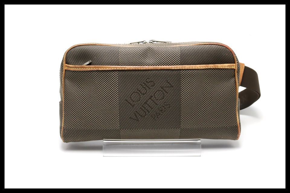 □LOUIS VUITTON ダミエジェアン アクロバット レザー ボディバッグ
