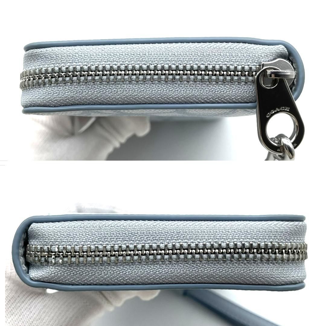 コーチ COACH シグネチャー PVC レザー ラウンドファスナー 長財布 