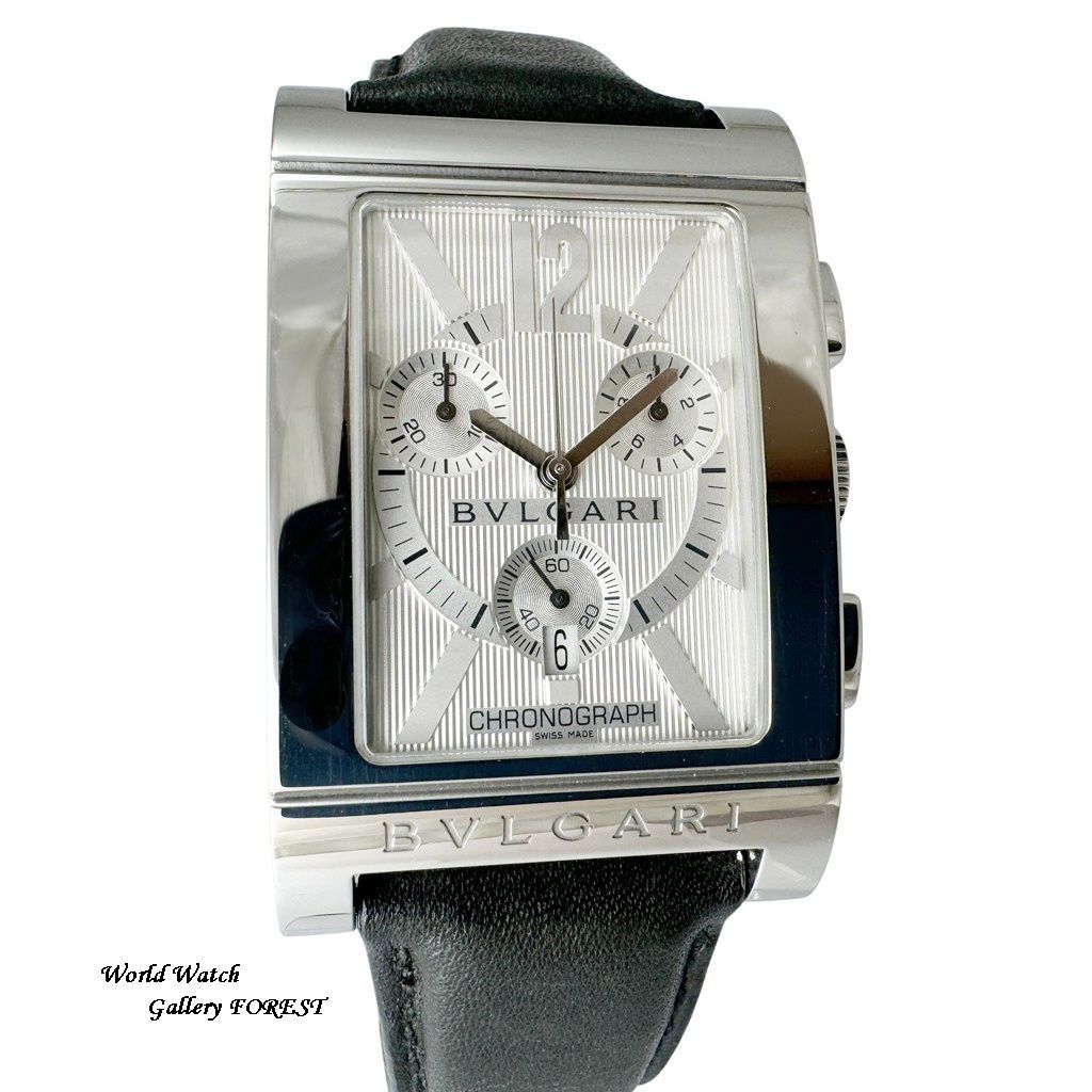 ブルガリ BVLGARI☆レッタンゴロ RTC49S】クロノグラフ 中古 メンズ 