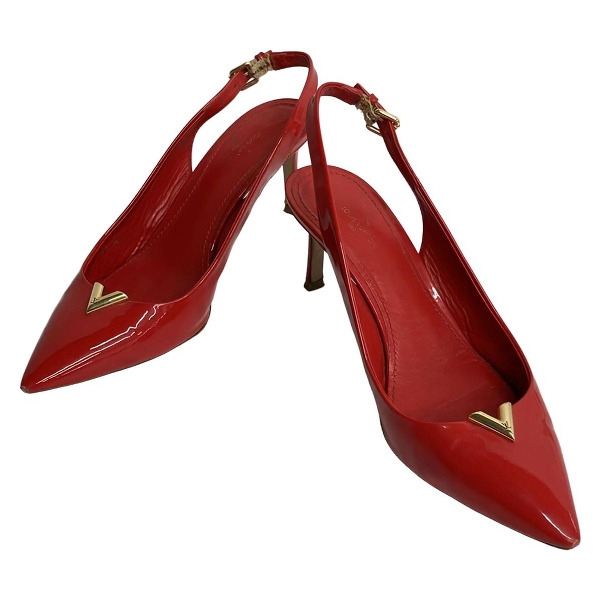 LOUIS VUITTON(ルイヴィトン) サンダル 38 1/2 レディース レッド
