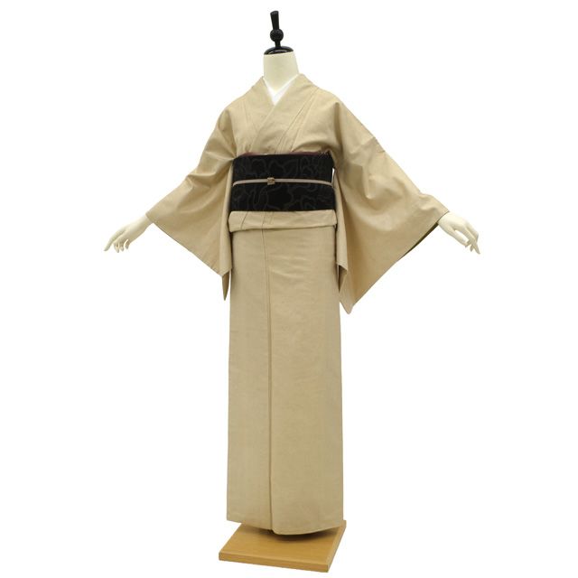 中古】 紬 着物 リサイクル 正絹 袷 黄金ムガ結城 藤本最慶 染匠あめや 中古】 紬 着物 リサイクル 正絹 袷 黄金ムガ結城 藤本最慶 染匠あめや