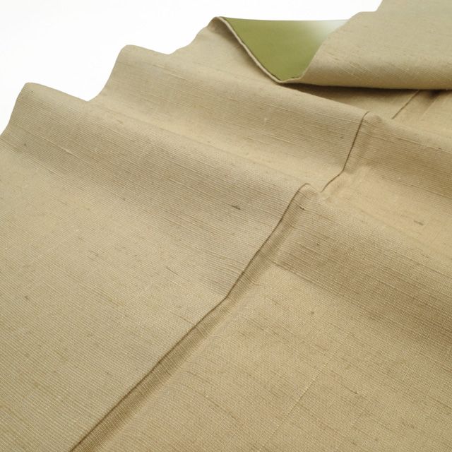 中古】 紬 着物 リサイクル 正絹 袷 黄金ムガ結城 藤本最慶 染匠あめや