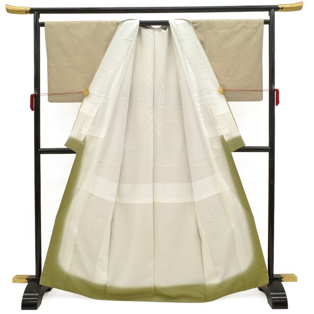 結城紬 着物 中古 リサイクル 正絹 袷 カジュアル 薄茶色 身丈162cm 裄66cm M きもの北條 A1317-1 本場結城紬 着物 未使用 正絹 高機 濃退紅色 モーヴピンク カジュアル