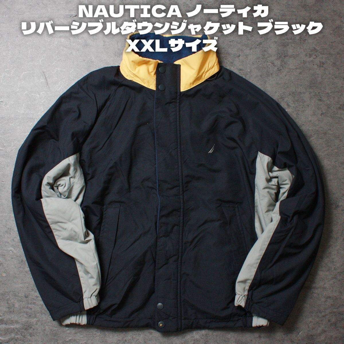 NAUTICA ノーティカ リバーシブルダウンジャケット ブラック XXLサイズ 