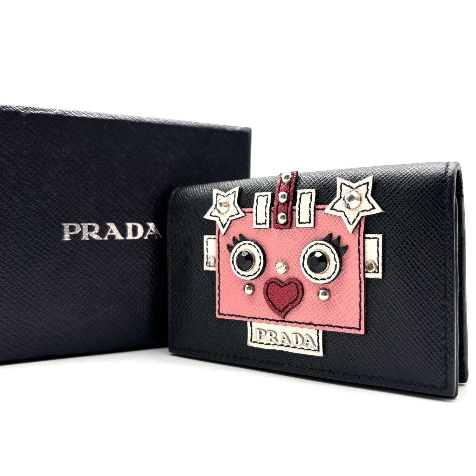 未使用に近い PRADA プラダ ロボット カードケース 名刺入れ 定期入れ 