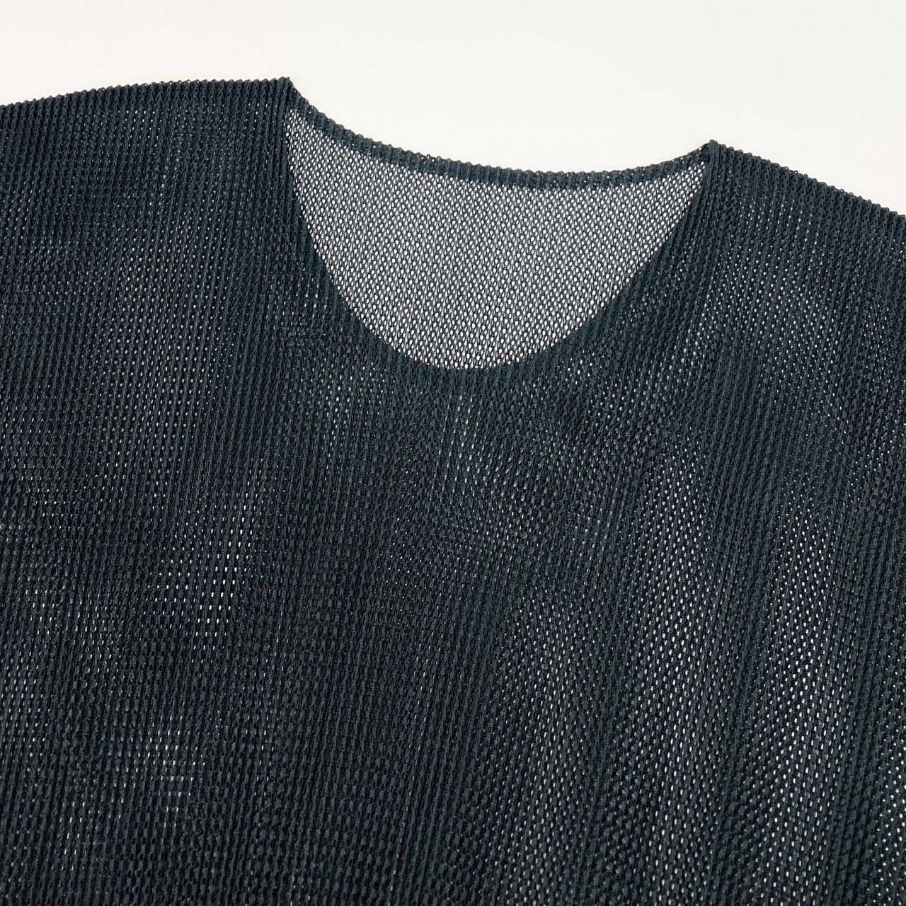 Ad7 PLEATS PLEASE プリーツプリーズ メッシュ素材 クロップドワイド 