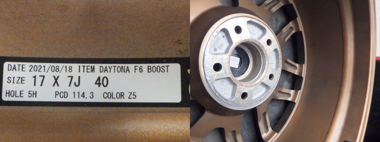 【3715】A送料無料▲RAYS DAYTONA F6 BOOST▲17x7.0J 5穴 114.3 +40▲4本 26102350