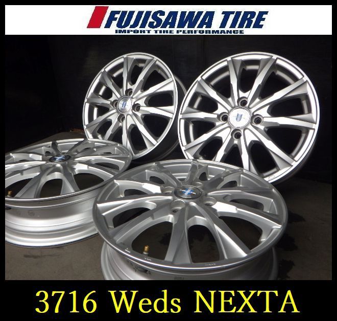 【3716】B送料無料▲Weds NEXTA▲15x4.5J 4穴 100 +45▲4本 26102351