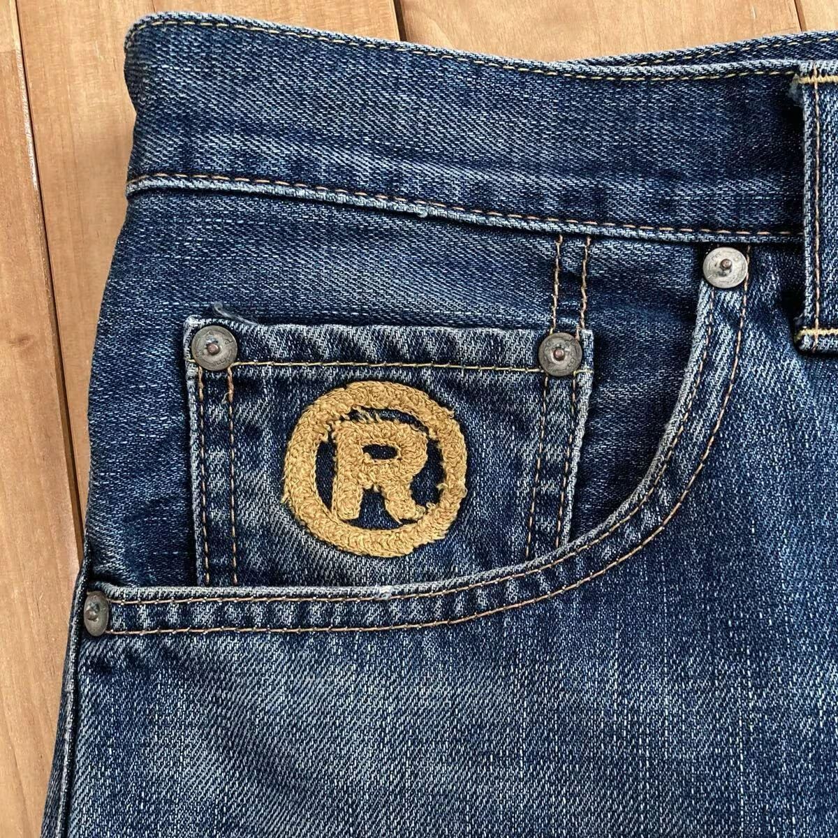 APE 刺繍 A BATHING HEAD デニム CROWN LOGO Mサイズ a bathing ape