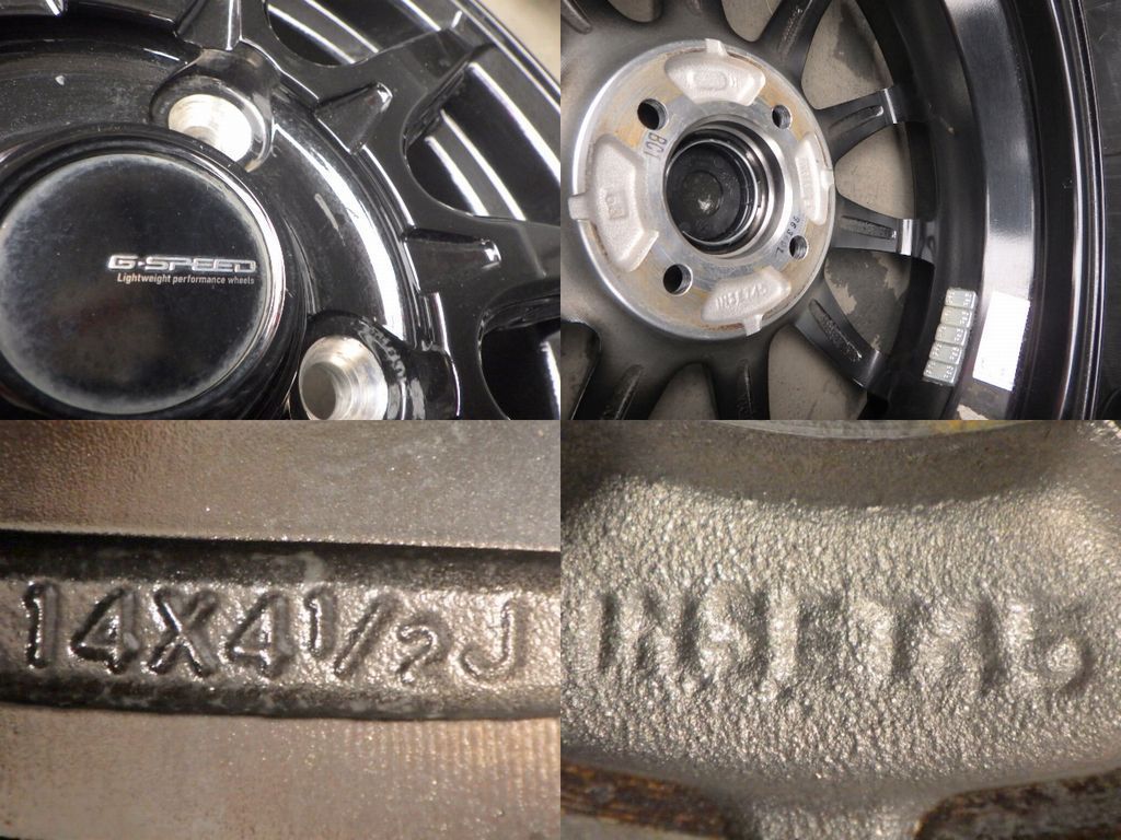【3718】J送料無料▲HOTSTUFF G-SPEED G-05▲14x4.5J 4穴 100 +45▲4本 26102353
