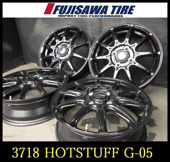 【3718】J送料無料▲HOTSTUFF G-SPEED G-05▲14x4.5J 4穴 100 +45▲4本 26102353