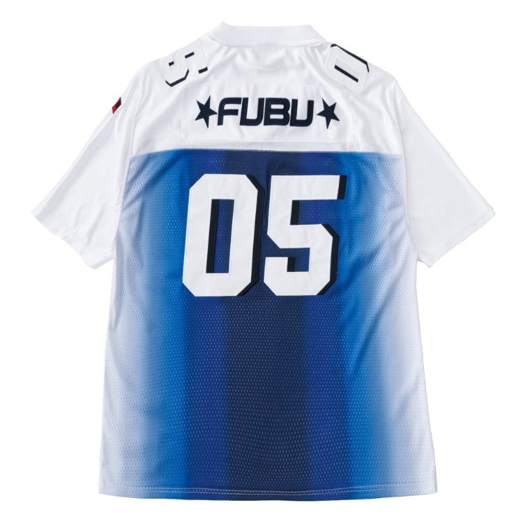 FUBU ゲームシャツ bboy 新作】【FUBU／フブ・グラデーションゲームシャツ（ホワイト