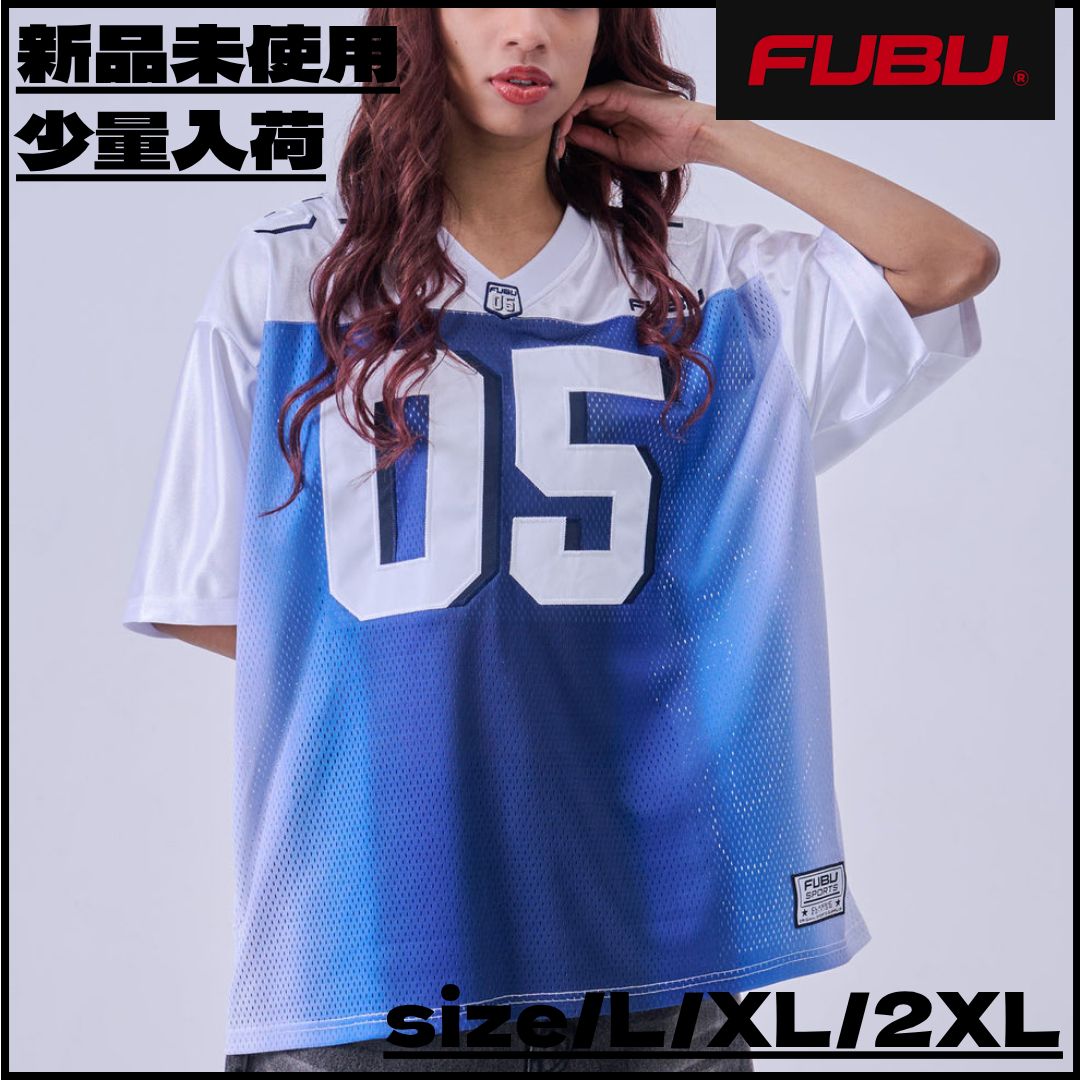 新作】【FUBU／フブ・グラデーションゲームシャツ（ホワイト
