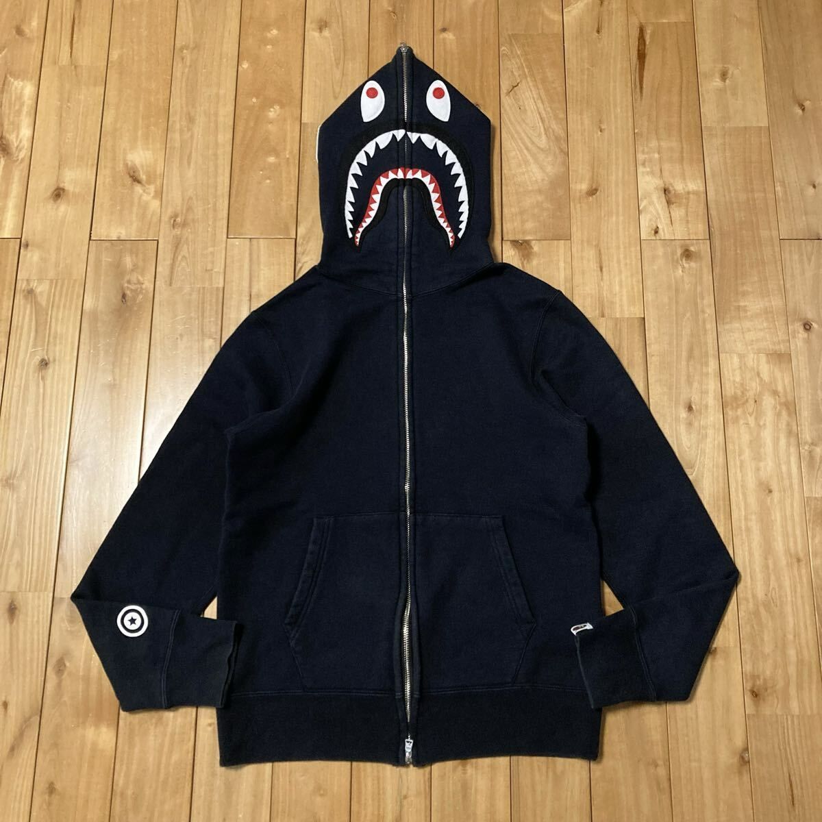 WGM シャーク パーカー Mサイズ ブラック shark full zip hoodie a 
