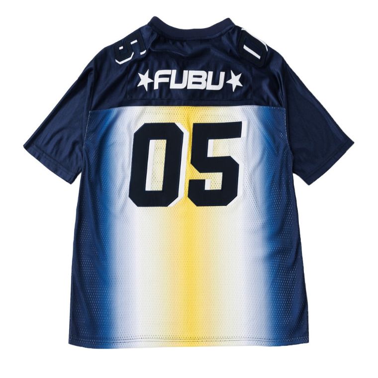 新作】【FUBU／フブ・グラデーションゲームシャツ（ネイビー