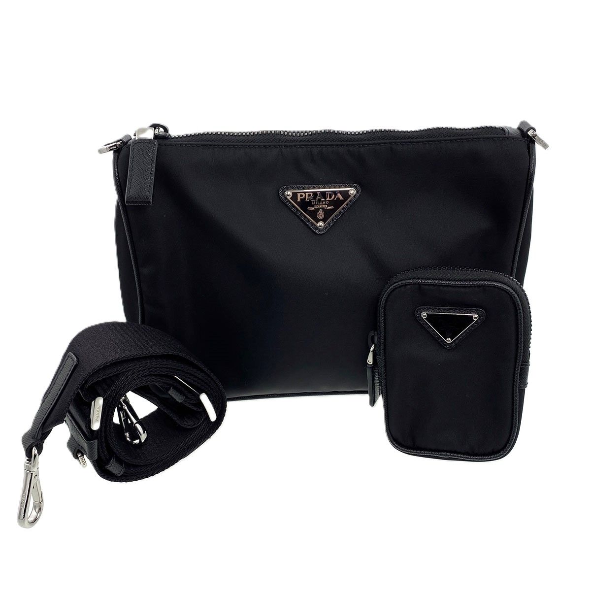 お値下げ品】PRADA プラダ Re-Nylon サフィアーノレザー ショルダー 