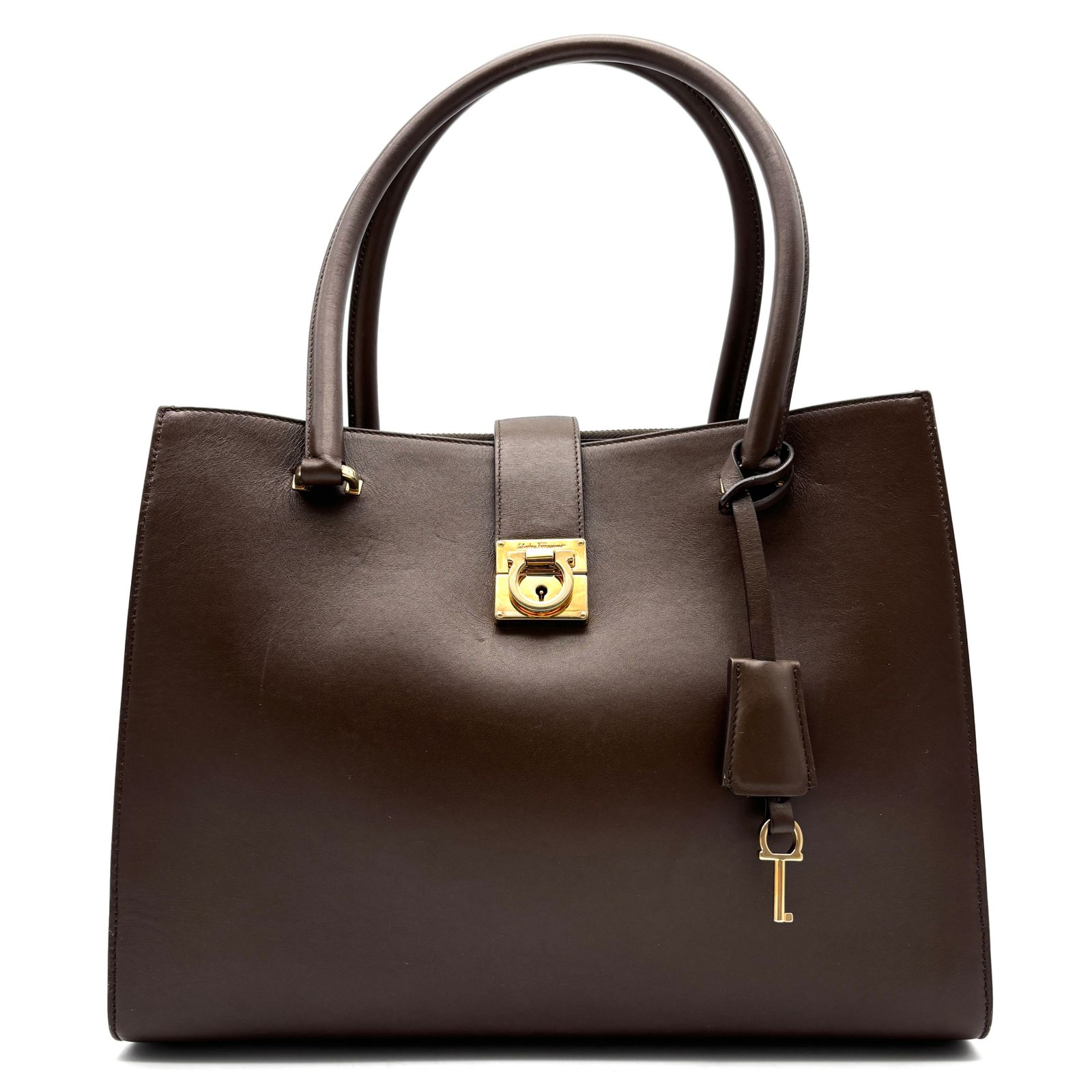 美品 Salvatore Ferragamo サルヴァトーレフェラガモ ガンチーニ 
