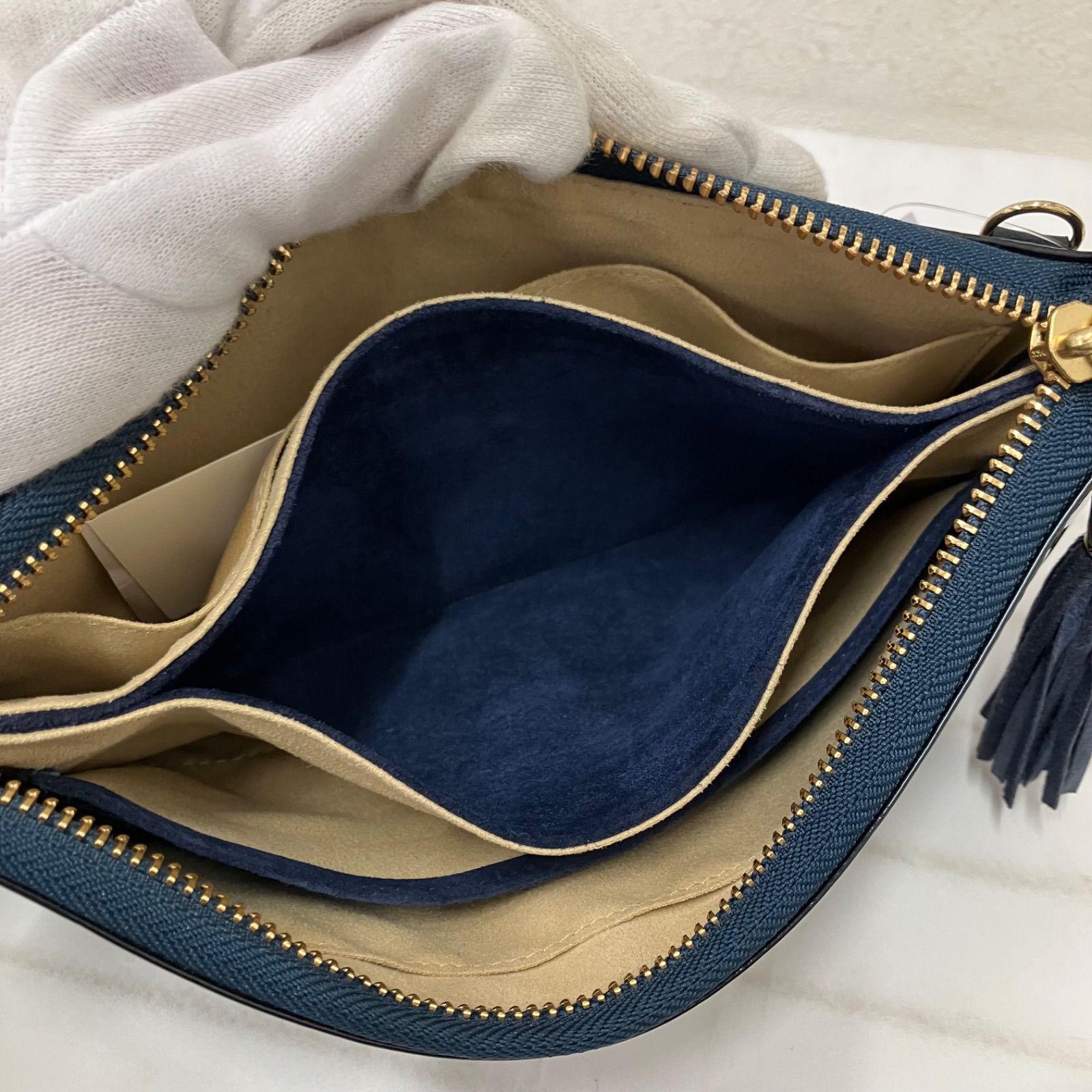 【美品】ATAO お財布ポシェット　ブーブー　ネイビー バッグ 【美品】ATAO お財布ポシェット ブーブー ネイビー
