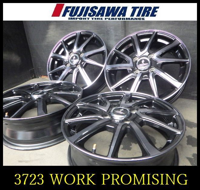 3723】J送料無料△WORK PROMISING△14x4.5J 4穴 100 +45△4本 26102357 