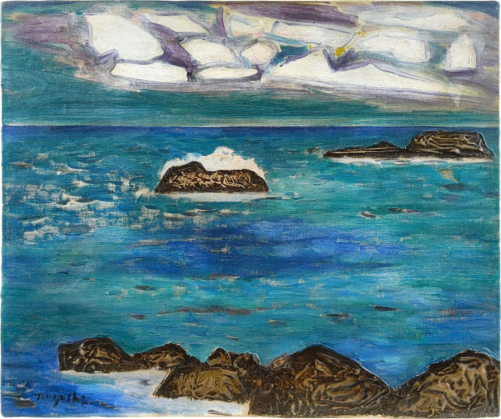 矢柳剛 「犬吠岬」 油絵・油彩画 絵画 - メルカリ