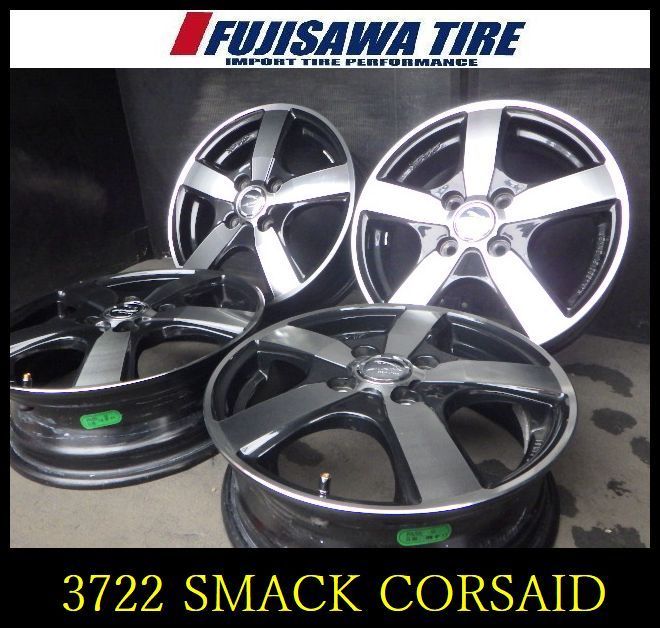 【3722】J送料無料▲KYOHO SMACK CORSAID▲14x4.5J 4穴 100 +45▲4本 26102359