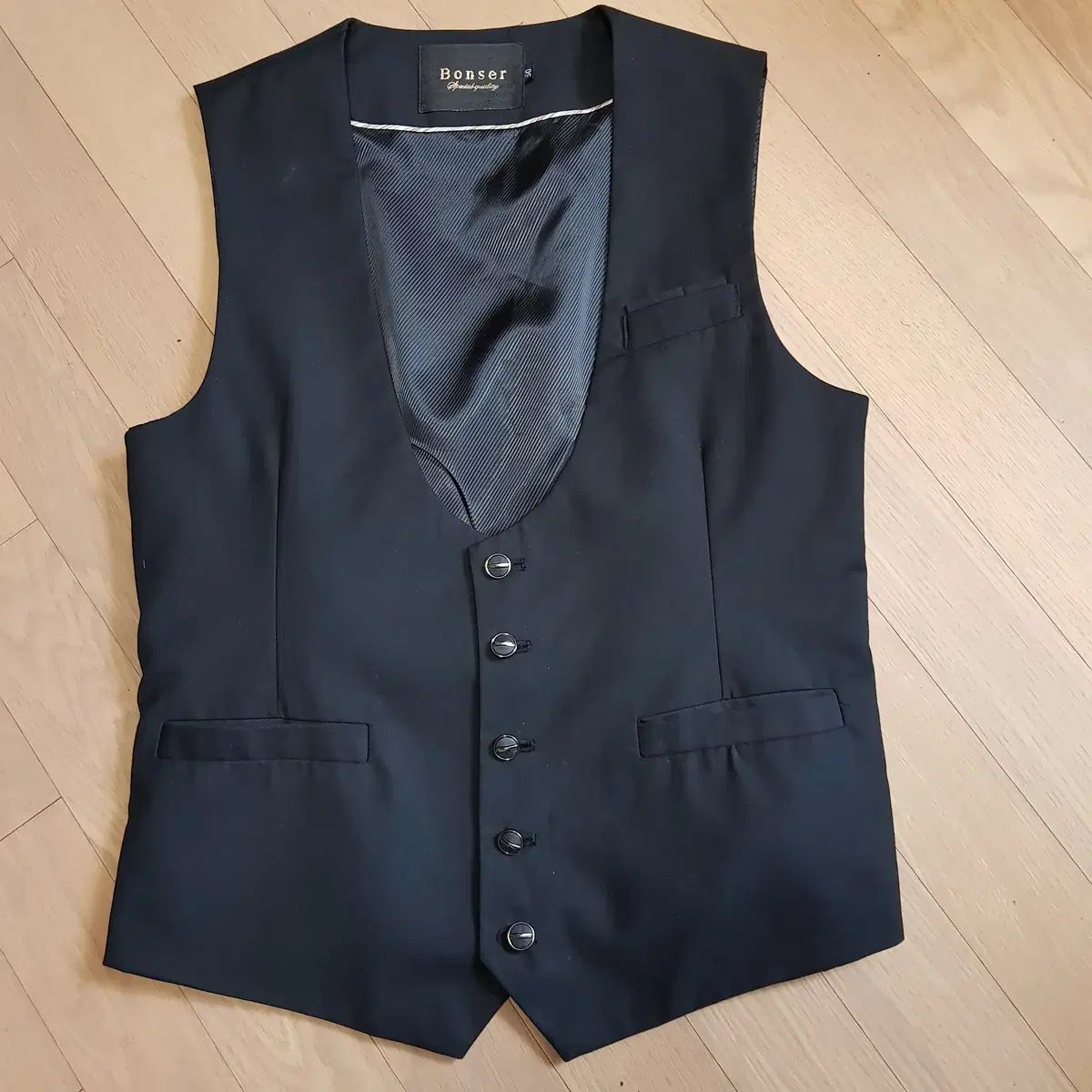 95 / メンズ ベスト / VEST/ ブラック / スーツベスト/ ビーズネス 