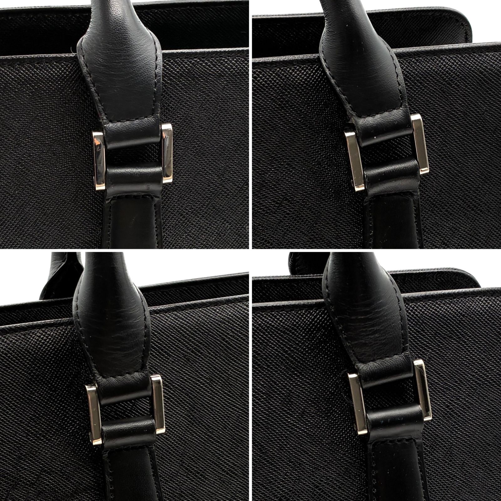 Burberry ビジネスバッグ ブラックサフィアーノレザー 【公式通販】