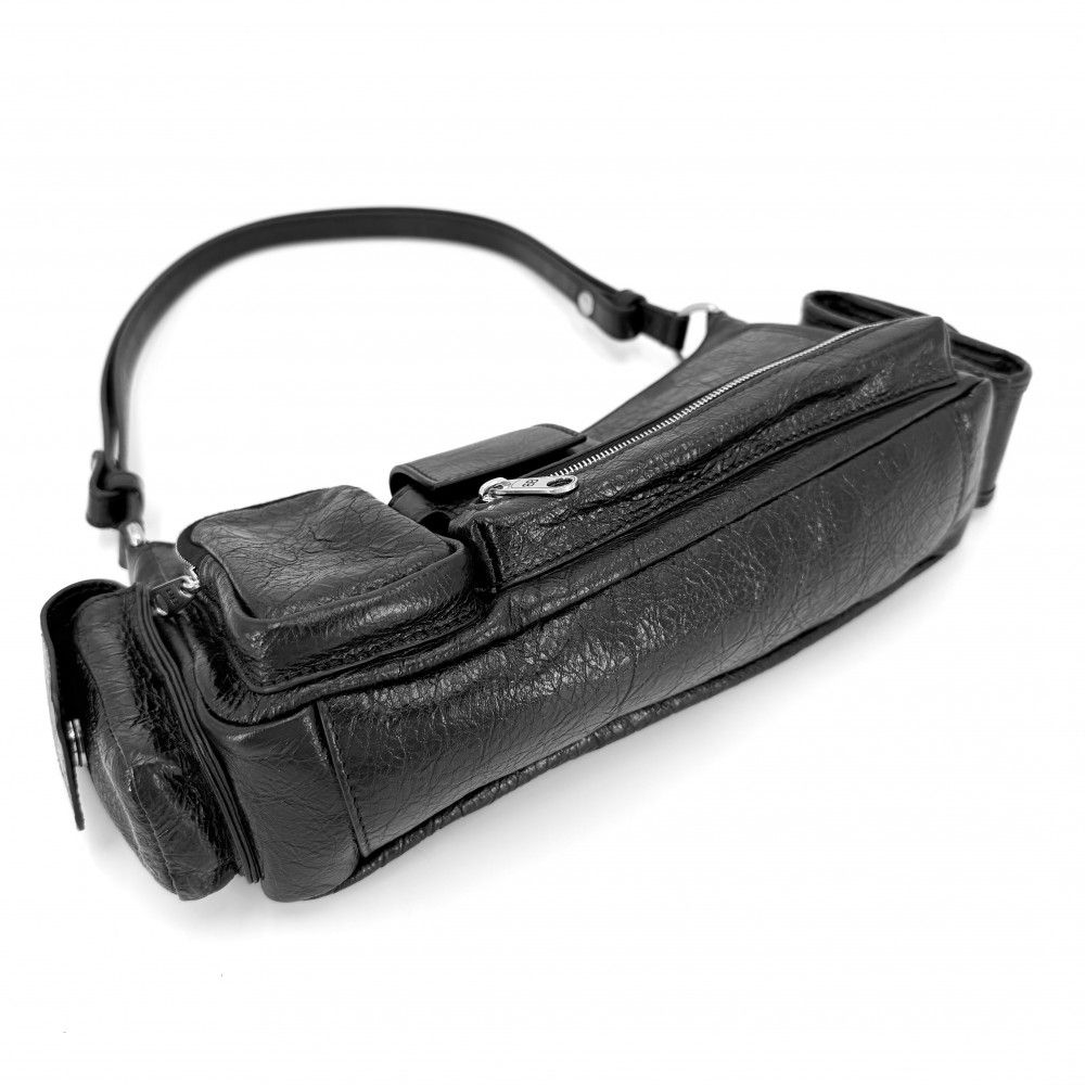 BALENCIAGA バレンシアガ 2WAY スーパービジー ハンドバッグ ショルダーバッグ 肩掛け 斜め掛け 802227 レザー    ブラック 黒 シルバー金具 レディース 美品【中古品】 BALENCIAGA - BALENCIAGA バレンシアガ 2WAY スーパービジー