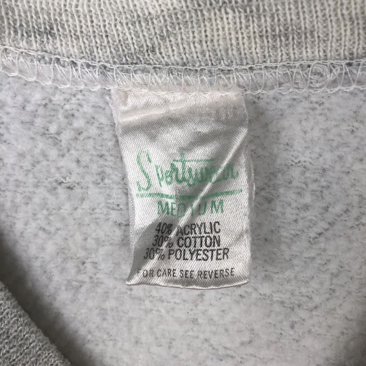 古着 80年代 SPORTS WEAR ツートン プリントスウェットシャツ